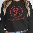 6 7 Brainrot Elementary Teacher Meme 67 Six Seven Women Crewneck Sweatshirt, funny design