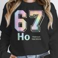 67 Ho Holmium Science Teacher Elements Table Six Seven Meme Women Crewneck Sweatshirt, Science Teacher Gifts, funny design
