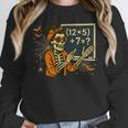 67 Teacher Halloween Skeleton Six Seven Meme Math Women Crewneck Sweatshirt, funny design