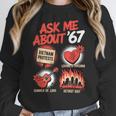 67 History Teacher Teacher 6 7 Overuse '67 Women Crewneck Sweatshirt, History Teacher Gifts, funny design