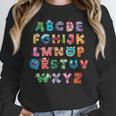 ABC Cute Monster Alphabet Halloween Teacher Costume Kids Women Crewneck Sweatshirt, funny design