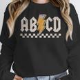 ABCD Back In Class First Day Back To School Teacher Student Women Crewneck Sweatshirt, funny design