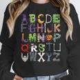 ABCs Alphabet Halloween Learning Kindergarten Teachers Women Crewneck Sweatshirt, funny design ABCs Alphabet Halloween Learning Kindergarten Teachers Women Crewneck Sweatshirt, funny design