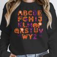 ABCs Learning Kindergarten Teacher Halloween Alphabet Women Crewneck Sweatshirt, funny design