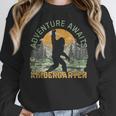 Adventure Awaits Bigfoot Teacher Kindergarten Back To School Women Crewneck Sweatshirt, funny design