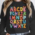 Alphabet A-Z ABC Kids Back To School Pre K Teachers Women Crewneck Sweatshirt, funny design Alphabet A-Z ABC Kids Back To School Pre K Teachers Women Crewneck Sweatshirt, funny design