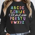 Alphabet ABC Elemeno Teacher Student Back To School Women Crewneck Sweatshirt, funny design Alphabet ABC Elemeno Teacher Student Back To School Women Crewneck Sweatshirt, funny design