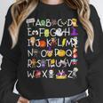 Alphabet ABCs Halloween Characters Kindergarten Teacher Kids Women Crewneck Sweatshirt, funny design