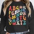 Alphabet Hi Back To School ABC Pre K Kindergarten Teacher Women Crewneck Sweatshirt, funny design