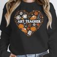 Art Teacher Heart Autumn Thanksgiving Kids Women Crewneck Sweatshirt, funny design Art Teacher Heart Autumn Thanksgiving Kids Women Crewneck Sweatshirt, funny design