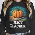 Art Teacher Pumpkin Painting Halloween Costume Women Crewneck Sweatshirt, funny design Art Teacher Pumpkin Painting Halloween Costume Women Crewneck Sweatshirt, funny design