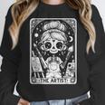 Artist Tarot Card Skeleton Painter Art Teacher Witchy Women Crewneck Sweatshirt, funny design Artist Tarot Card Skeleton Painter Art Teacher Witchy Women Crewneck Sweatshirt, funny design