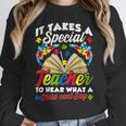 Autism Awareness Teacher Shirts It Takes A Special Teacher Women Crewneck Sweatshirt, funny design Autism Awareness Teacher Shirts It Takes A Special Teacher Women Crewneck Sweatshirt, funny design