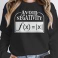 Avoid Negativity Math Teacher Women Crewneck Sweatshirt, funny design