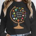 Awesome Teachers T Shirt Teaching Future Leaders Globe For Men Women Women Crewneck Sweatshirt, funny design