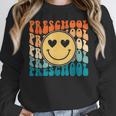 Back To School Groovy Smile Preschool Teachers Students Kids Women Crewneck Sweatshirt, funny design