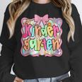 Back To School Kindergarten Preppy Teacher Girl Women Crewneck Sweatshirt, funny design Back To School Kindergarten Preppy Teacher Girl Women Crewneck Sweatshirt, funny design
