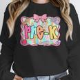 Back To School Pre-K Preppy Teacher Girl Women Crewneck Sweatshirt, funny design
