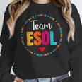 Back To School Teachers Crew Students Team ESOL Teacher Women Crewneck Sweatshirt, funny design