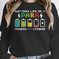 Battery Life Of a Paraprofessional Para Teacher Life Women Crewneck Sweatshirt, funny design Battery Life Of a Paraprofessional Para Teacher Life Women Crewneck Sweatshirt, funny design
