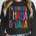 I Am Bilingual I Haha And Jaja Latina Latino Spanish Teacher Women Crewneck Sweatshirt, funny design I Am Bilingual I Haha And Jaja Latina Latino Spanish Teacher Women Crewneck Sweatshirt, funny design