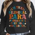 Bilingual Paraeducator Paraprofessional Parapro Teachers Women Crewneck Sweatshirt, funny design Bilingual Paraeducator Paraprofessional Parapro Teachers Women Crewneck Sweatshirt, funny design