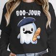 Boo Jour Ghost French Teacher Vintage Teacherlife Groovy Women Crewneck Sweatshirt, Groovy Teacher Gifts, funny design