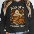 Books Are Spooktacular Ghost Book Reading Halloween Teachers Women Crewneck Sweatshirt, funny design