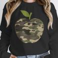 Camo Apple Camouflage Clothing School Student Camo Teacher Men Women Kids Women Crewneck Sweatshirt, funny design