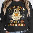 You Can't Scare Me I'm A SPED Teacher Halloween Ghost Women Crewneck Sweatshirt, funny design