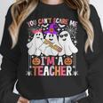 You Can't Scare Me I'm A Teacher Halloween Women Crewneck Sweatshirt, funny design