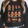 Christmas Math Teacher Equation Gingerbread With Santa Hat Men Women Women Crewneck Sweatshirt, funny design
