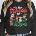 Christmas Sped Teacher Tis The Season For Inclusion Women Women Crewneck Sweatshirt, funny design