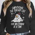 Christmas Surviving Teacher Life Meltdown Xmas Women Men Women Crewneck Sweatshirt, funny design Christmas Surviving Teacher Life Meltdown Xmas Women Men Women Crewneck Sweatshirt, funny design