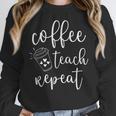 Coffee Teach Repeat Cute Costume Teacher Coffee Lover Women Crewneck Sweatshirt, funny design Coffee Teach Repeat Cute Costume Teacher Coffee Lover Women Crewneck Sweatshirt, funny design