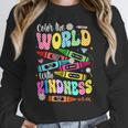 Color The World With Kindness Teacher Back To School Women Crewneck Sweatshirt, funny design Color The World With Kindness Teacher Back To School Women Crewneck Sweatshirt, funny design