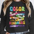 Color The World With Kindness Teachers Back To School Women Crewneck Sweatshirt, funny design