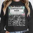 Composition Book Notebook Teachers Matching Group Halloween Women Crewneck Sweatshirt, funny design