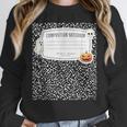 Composition Notebook Costume Adult Halloween For Teacher Women Crewneck Sweatshirt, funny design Composition Notebook Costume Adult Halloween For Teacher Women Crewneck Sweatshirt, funny design