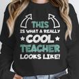 Cool Teacher Saying Teaching Student Men Women Women Crewneck Sweatshirt, funny design Cool Teacher Saying Teaching Student Men Women Women Crewneck Sweatshirt, funny design