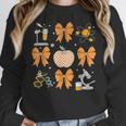 Coquette Bow Fall Science Teacher Stem Teacher Thanksgiving Women Crewneck Sweatshirt, Science Teacher Gifts, funny design