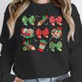 Cute Coquette Pencil Bow Christmas School Teacher Student Women Crewneck Sweatshirt, funny design