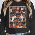 Cute Ghost Book Reading Books Lover Spooky Teacher Halloween Women Crewneck Sweatshirt, funny design