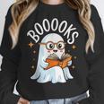 Cute Ghost Reading Book Librarian Teacher Halloween Costume Women Crewneck Sweatshirt, funny design Cute Ghost Reading Book Librarian Teacher Halloween Costume Women Crewneck Sweatshirt, funny design