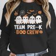 Cute Ghosts Pre-K Boo Crew Teachers Halloween Party Team For Men Women Kids Women Crewneck Sweatshirt, funny design