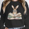 Cute Reading Bunny Glasses Books Bookworm Reader Teacher Women Crewneck Sweatshirt, funny design Cute Reading Bunny Glasses Books Bookworm Reader Teacher Women Crewneck Sweatshirt, funny design