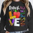 Cute Teach Love And Inspire Men Women Teacher Women Crewneck Sweatshirt, funny design Cute Teach Love And Inspire Men Women Teacher Women Crewneck Sweatshirt, funny design