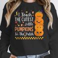 Cute Teacher Halloween For Women Men Teacher Pumpkin Women Crewneck Sweatshirt, funny design Cute Teacher Halloween For Women Men Teacher Pumpkin Women Crewneck Sweatshirt, funny design