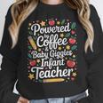 Daycare Provider Infant Teacher Quotes Toddler Teaching Women Crewneck Sweatshirt, funny design