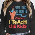 Diabetic Teacher Diabetes Awareness Insulin Blue Ribbon Women Crewneck Sweatshirt, funny design Diabetic Teacher Diabetes Awareness Insulin Blue Ribbon Women Crewneck Sweatshirt, funny design